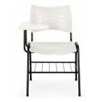 Cadeira Universitária Plástica Prancheta MDF - COR BRANCO - MRPLAST - 34030