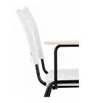 Cadeira Universitária Plástica Prancheta MDF - COR BRANCO - MRPLAST - 34030