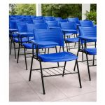 Cadeira Universitária Plástica Prancheta PLÁSTICA - COR AZUL - 54013