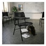 Cadeira Universitária Plástica Prancheta PLÁSTICA - COR PRETO - 54014