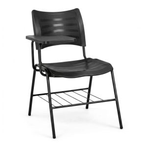 Cadeira Universitária Plástica Prancheta PLÁSTICA - COR PRETO - 54014