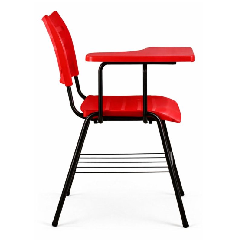 Cadeira Universitária Plástica Prancheta PLÁSTICA - COR VERMELHO - 54012