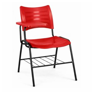 Cadeira Universitária Plástica Prancheta PLÁSTICA - COR VERMELHO - 54012