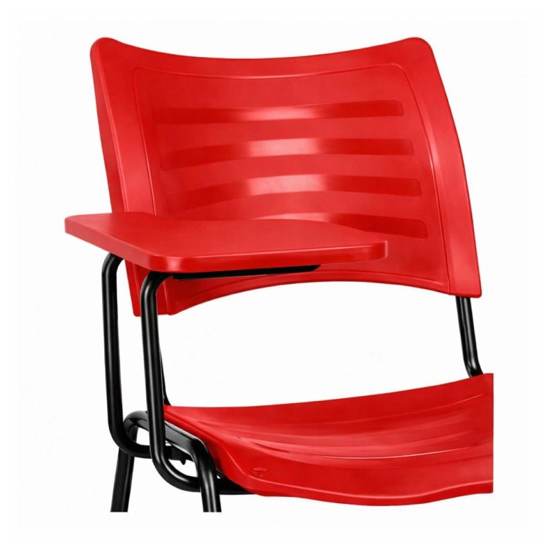 Cadeira Universitária Plástica Prancheta PLÁSTICA - COR VERMELHO - 54012
