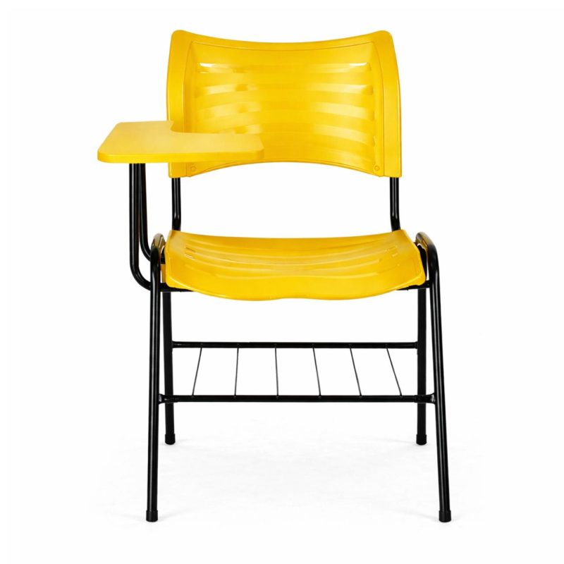 Cadeira Universitária Plástica Prancheta PLÁSTICA - COR AMARELO - 54010