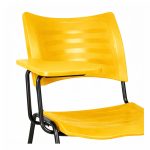 Cadeira Universitária Plástica Prancheta PLÁSTICA - COR AMARELO - 54010
