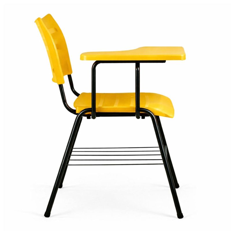 Cadeira Universitária Plástica Prancheta PLÁSTICA - COR AMARELO - 54010