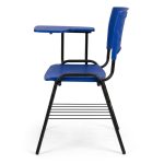 Cadeira Plástica Universitária PRANCHETA PLÁSTICA com Porta Livros - Cor Azul - 32019