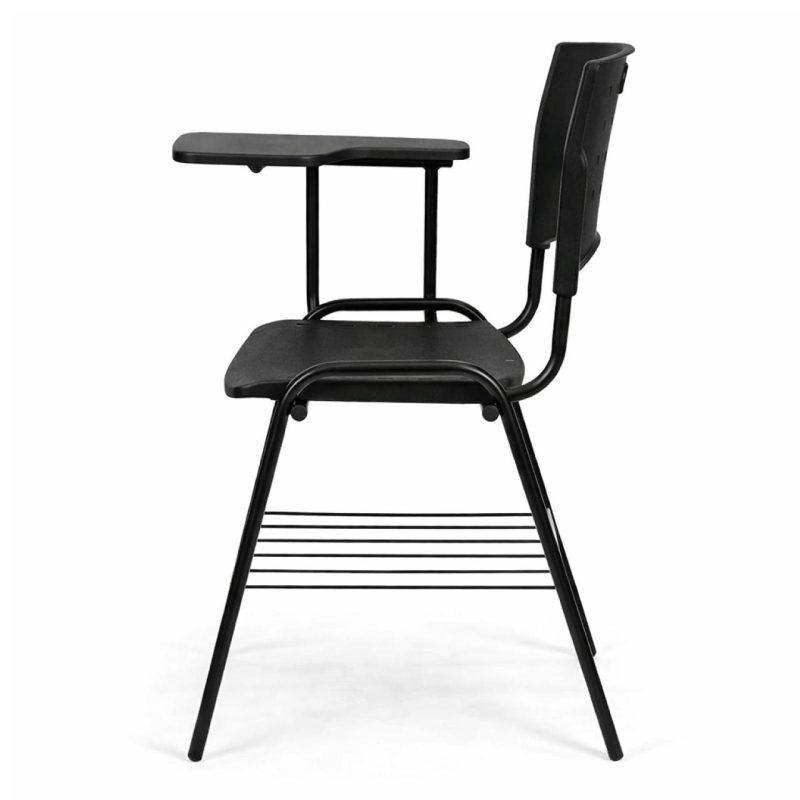 Carteira Universitária PRANCHETA PLÁSTICA c/ Porta Livros - Cor Preto - REALPLAST - 32013