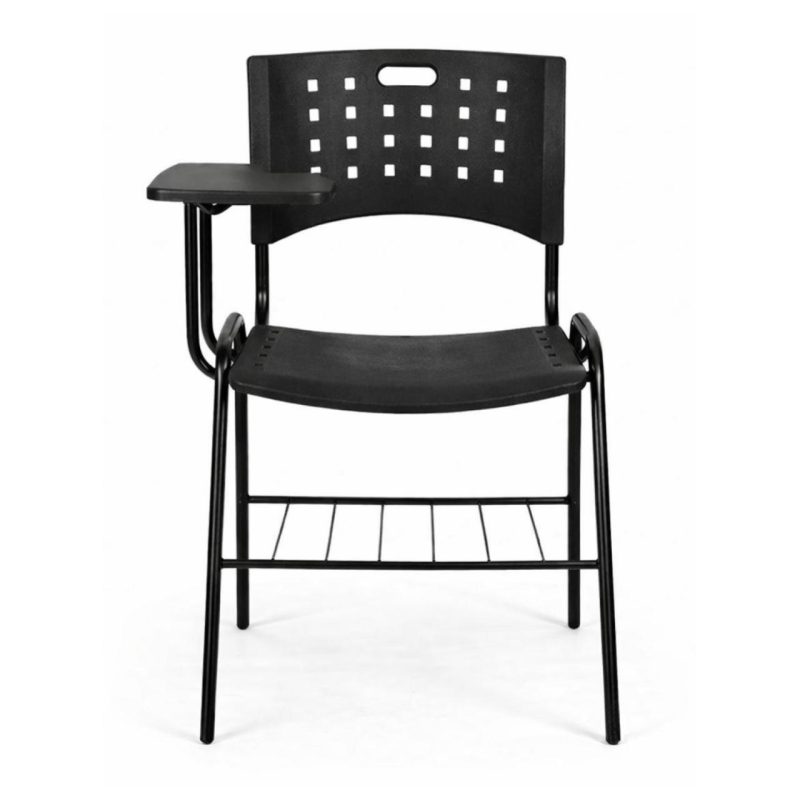 Carteira Universitária PRANCHETA PLÁSTICA c/ Porta Livros - Cor Preto - REALPLAST - 32013