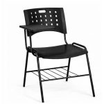 Carteira Universitária PRANCHETA PLÁSTICA c/ Porta Livros - Cor Preto - REALPLAST - 32013