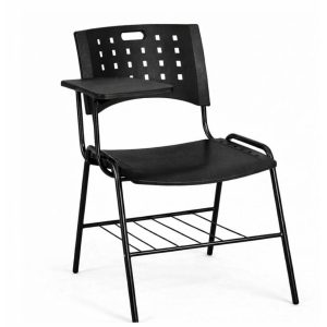 Carteira Universitária PRANCHETA PLÁSTICA c/ Porta Livros - Cor Preto - REALPLAST - 32013