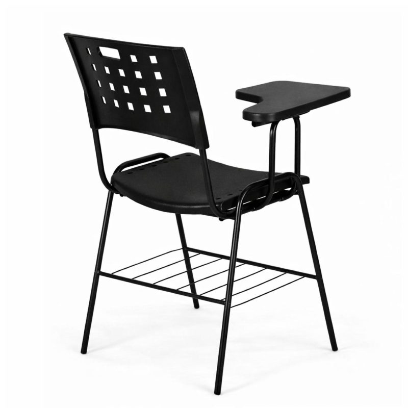 Carteira Universitária PRANCHETA PLÁSTICA c/ Porta Livros - Cor Preto - REALPLAST - 32013