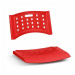 Cadeira Plástica Universitária PRANCHETA PLÁSTICA com Porta Livros - Cor Vermelho - 32020