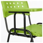 Cadeira Universitária PRANCHETA PLASTICA com Porta Livros - Cor Verde - REALPLAST - 32023