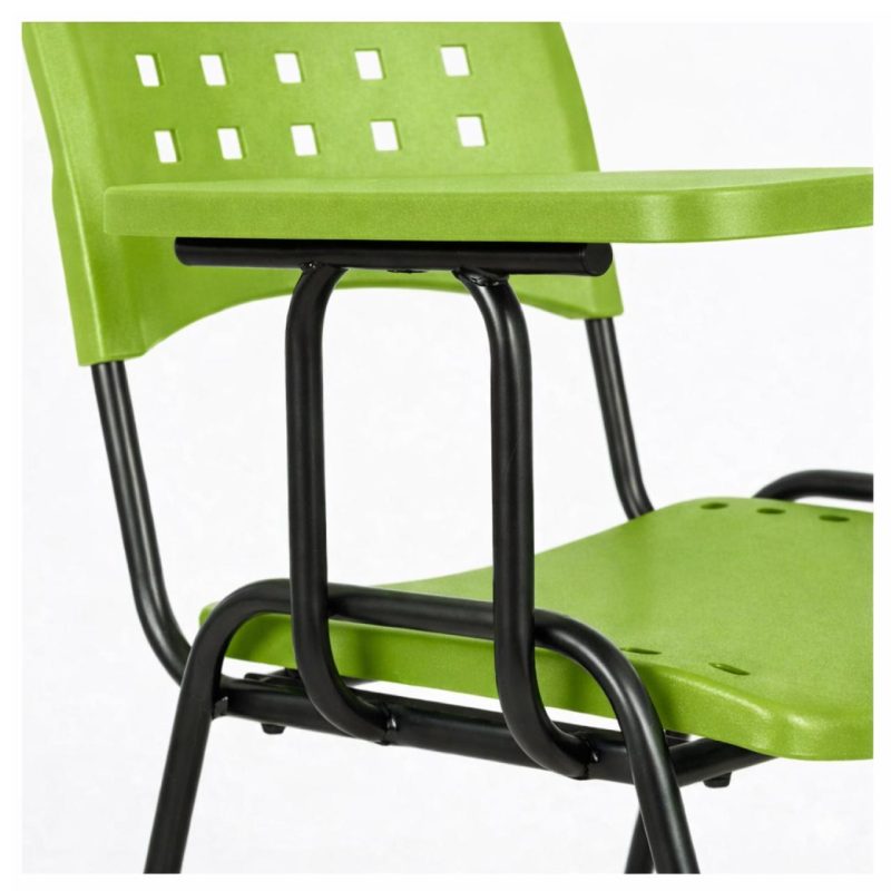 Cadeira Universitária PRANCHETA PLASTICA com Porta Livros - Cor Verde - REALPLAST - 32023