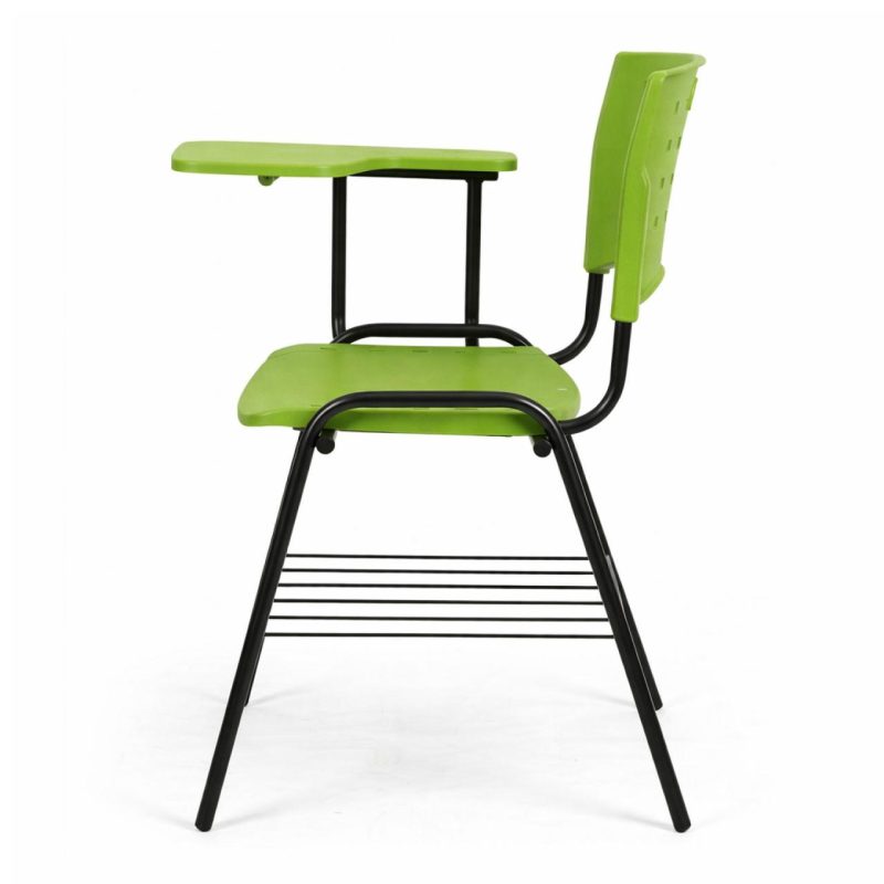 Cadeira Universitária PRANCHETA PLASTICA com Porta Livros - Cor Verde - REALPLAST - 32023