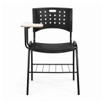 Cadeira Universitária Plástica com PRANCHETA de MDF - Cor Preto - 32001