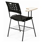 Cadeira Universitária Plástica com PRANCHETA de MDF - Cor Preto - 32001