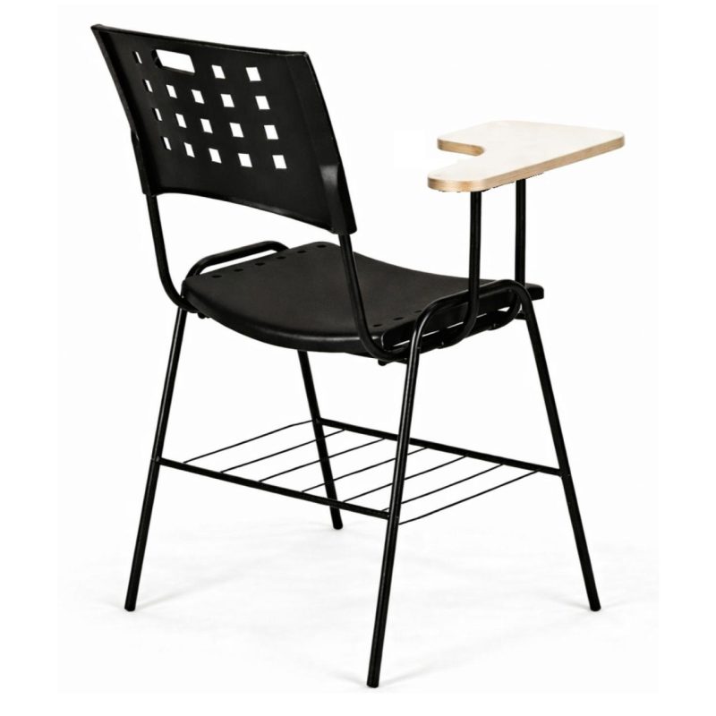 Cadeira Universitária Plástica com PRANCHETA de MDF - Cor Preto - 32001