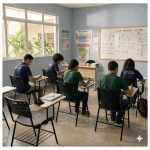 Cadeira Universitária Plástica com PRANCHETA de MDF - Cor Preto - 32001