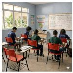 Sem categoria Cadeira Universitária Plástica com PRANCHETA de MDF - Cor Vermelho - 32009