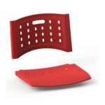 Sem categoria Cadeira Universitária Plástica com PRANCHETA de MDF - Cor Vermelho - 32009