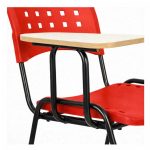 Sem categoria Cadeira Universitária Plástica com PRANCHETA de MDF - Cor Vermelho - 32009