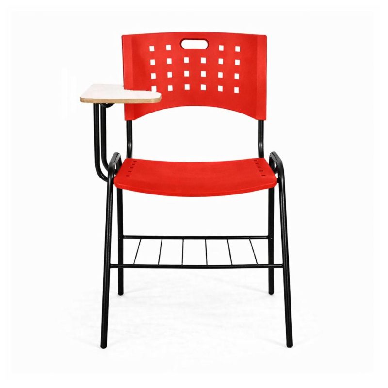 Sem categoria Cadeira Universitária Plástica com PRANCHETA de MDF - Cor Vermelho - 32009