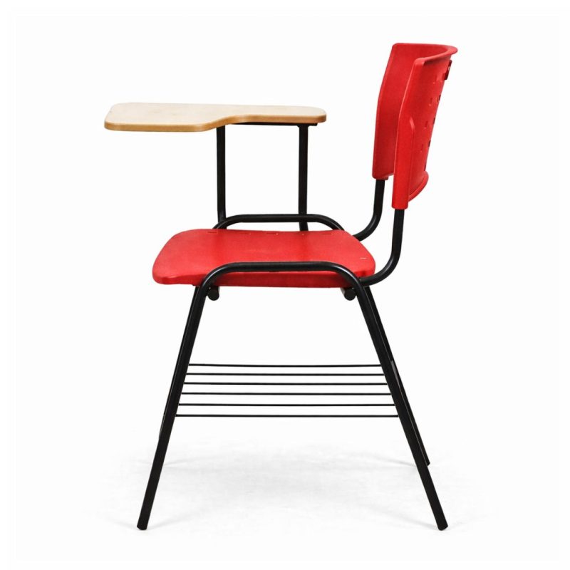 Sem categoria Cadeira Universitária Plástica com PRANCHETA de MDF - Cor Vermelho - 32009