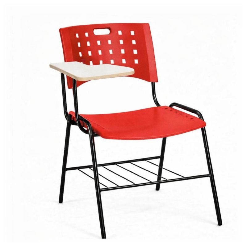 Sem categoria Cadeira Universitária Plástica com PRANCHETA de MDF - Cor Vermelho - 32009