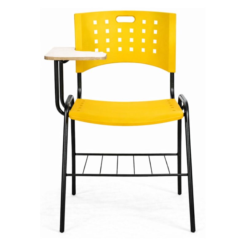 Cadeira Universitária Plástica com PRANCHETA de MDF - Cor Amarelo - 32016