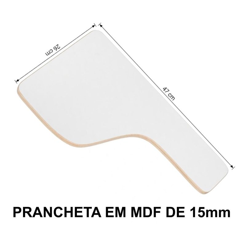 Cadeira Universitária Plástica com PRANCHETA de MDF - Cor Amarelo - 32016