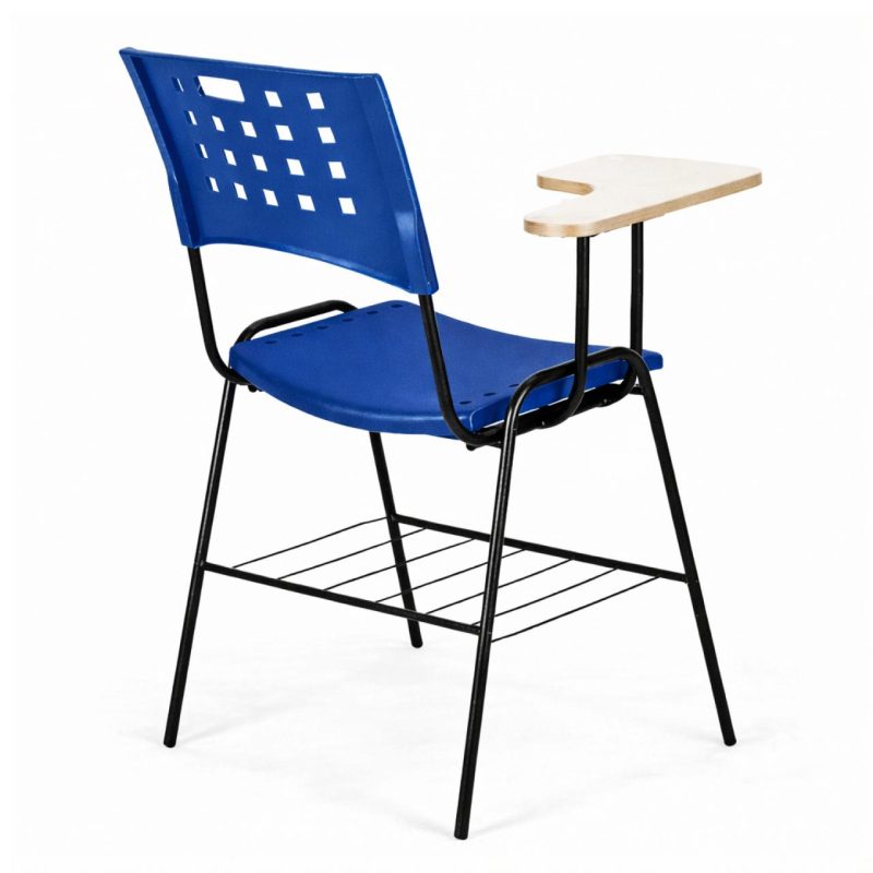 Cadeira Universitária Plástica com PRANCHETA de MDF - Cor Azul - 32010