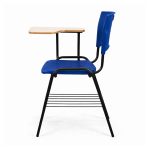 Cadeira Universitária Plástica com PRANCHETA de MDF - Cor Azul - 32010