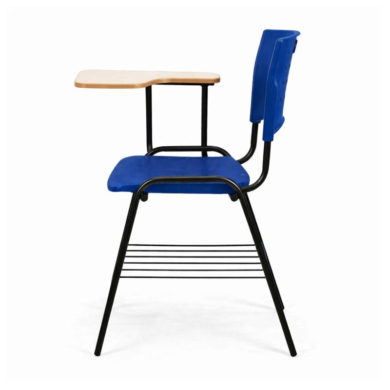 Cadeira Universitária Plástica com PRANCHETA de MDF - Cor Azul - 32010