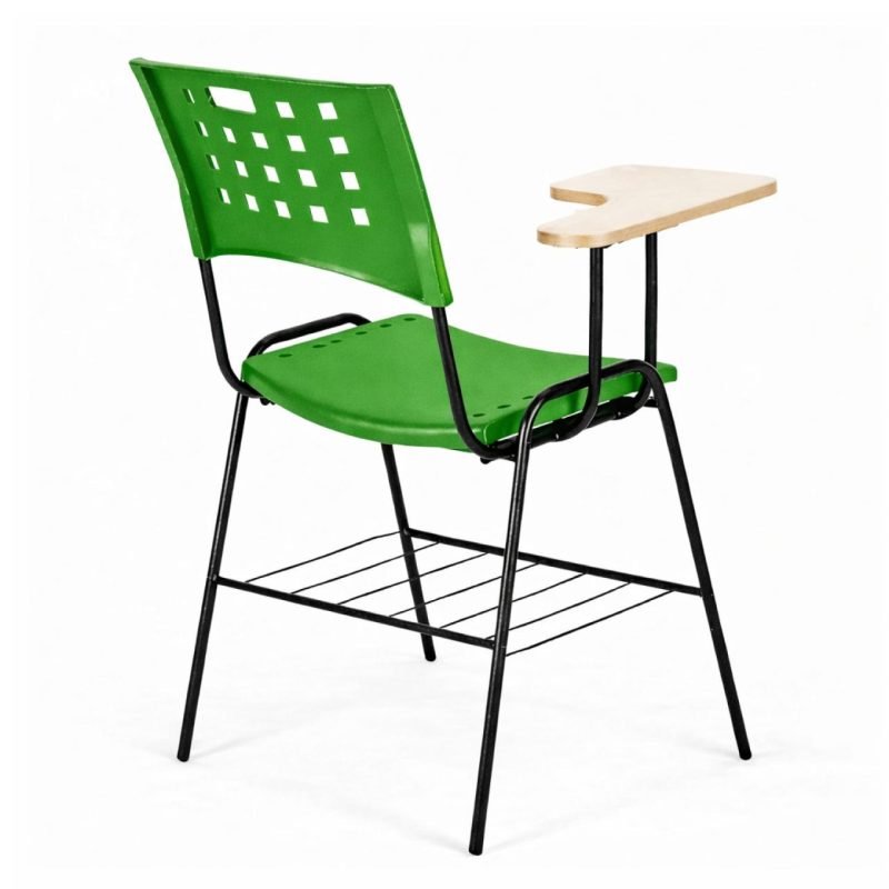 Cadeira Universitária Plástica com PRANCHETA de MDF - Cor Verde - 32012