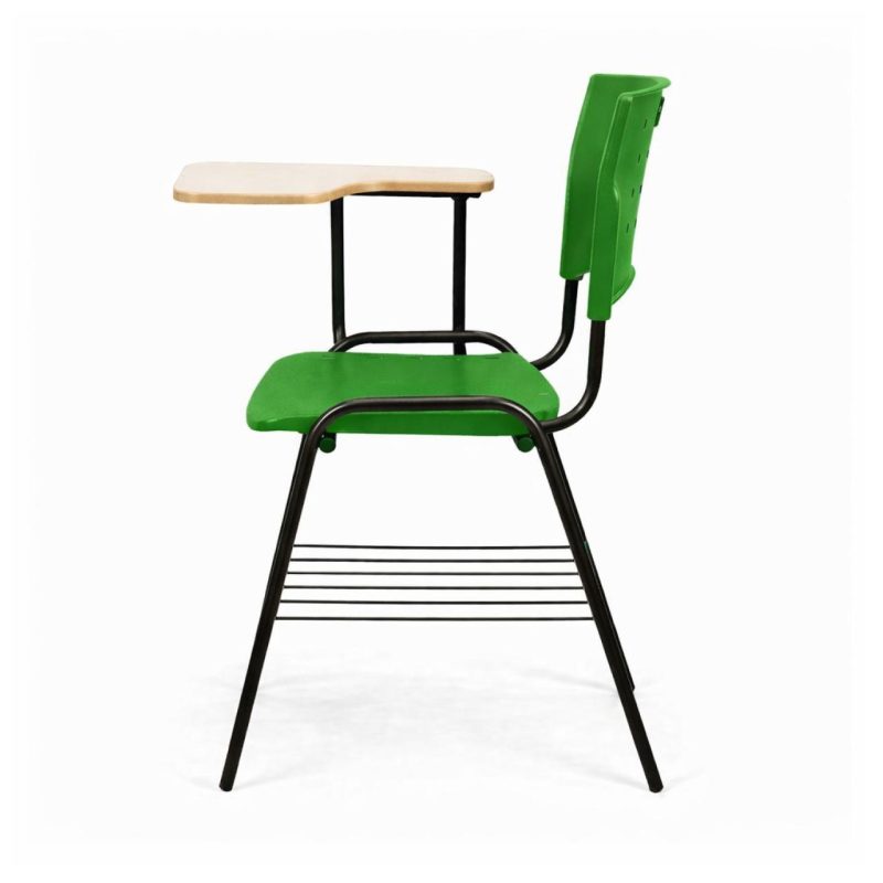 Cadeira Universitária Plástica com PRANCHETA de MDF - Cor Verde - 32012