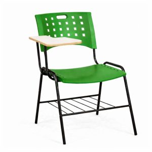 Cadeira Universitária Plástica com PRANCHETA de MDF - Cor Verde - 32012