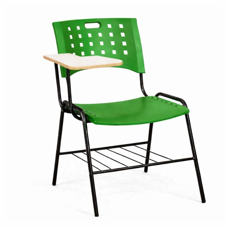 Cadeira Universitária Plástica com PRANCHETA de MDF - Cor Verde - 32012
