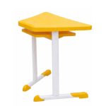 Mesa Hexagonal JUVENIL com Porta Livro - Cor Amarela - 45801