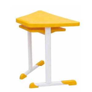 Mesa Hexagonal JUVENIL com Porta Livro - Cor Amarela - 45801