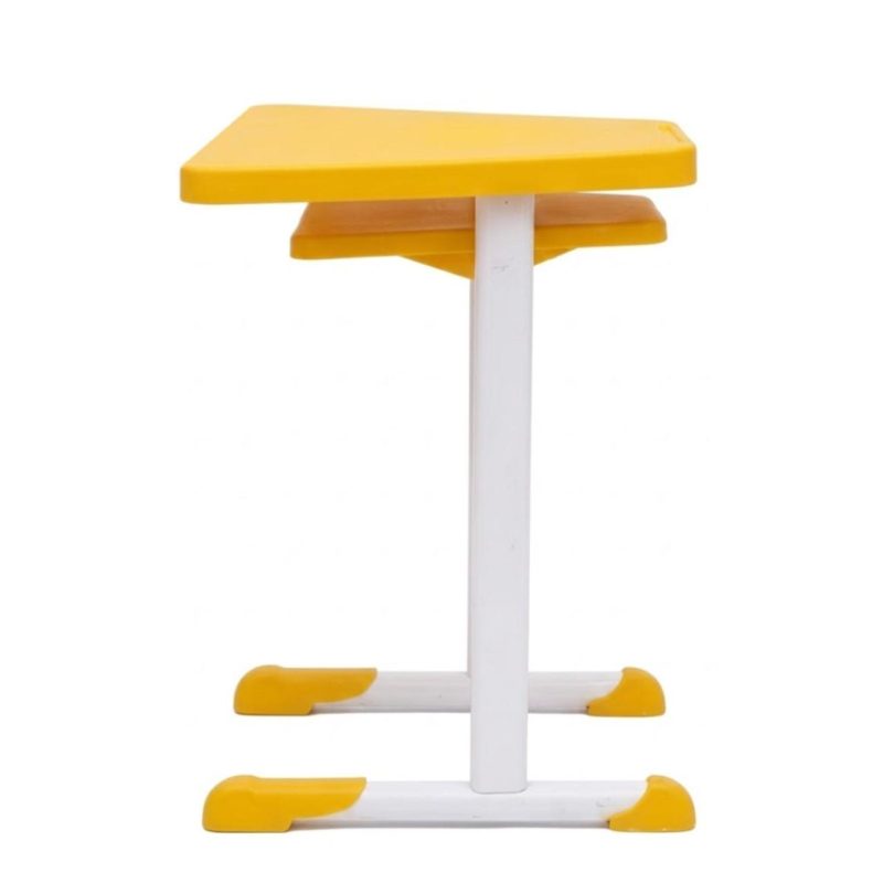 Mesa Hexagonal JUVENIL com Porta Livro - Cor Amarela - 45801