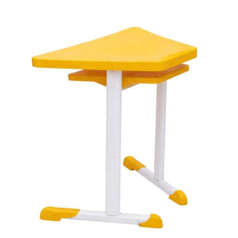 Mesa Hexagonal JUVENIL com Porta Livro - Cor Amarela - 45801