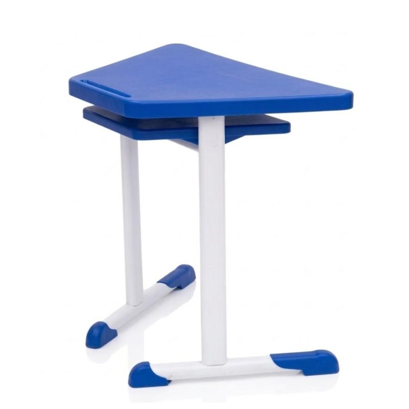 Mesa Hexagonal JUVENIL com Porta Livro - Cor Azul - 45802