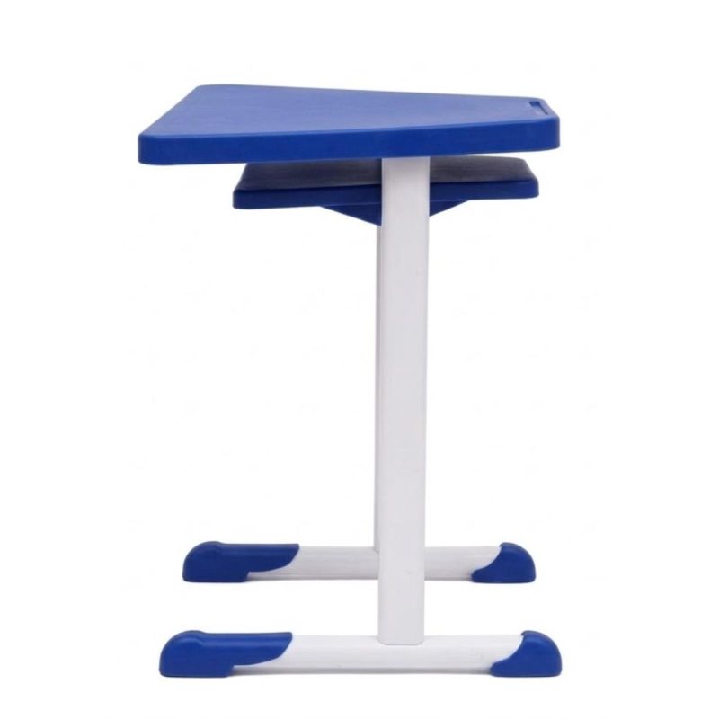 Mesa Hexagonal JUVENIL com Porta Livro - Cor Azul - 45802