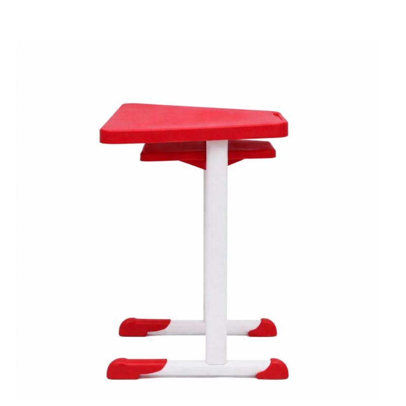 Mesa Hexagonal INFANTIL com Porta Livro - Cor Vermelho - 42803