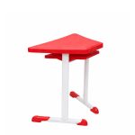 Mesa Hexagonal INFANTIL com Porta Livro - Cor Vermelho - 42803