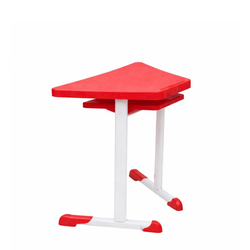 Mesa Hexagonal INFANTIL com Porta Livro - Cor Vermelho - 42803