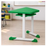 Mesa Hexagonal JUVENIL com Porta Livro - Cor Verde - 45804